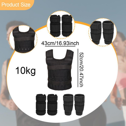 Chaleco Ponderado Equipo Ponderado, Capacidad De Carga 10 Kg