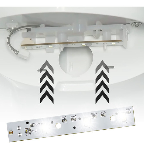 Placa De Luz Led Wr55x26671 Ps11767930 Ap6035586 Para Ge Ref