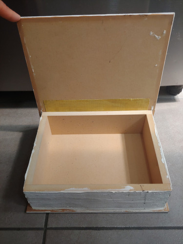 Caja Libro Fibrofacil 25 X 21 X 7cm Para Pintar Y Decorar Blanco Liso (Usado)