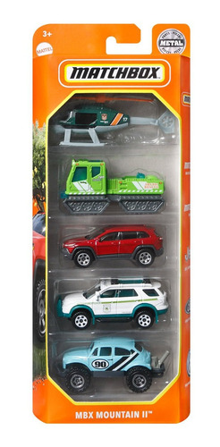 Matchbox  5 Pack - Mbx Mountain Ii - 1/64 - Hfh07