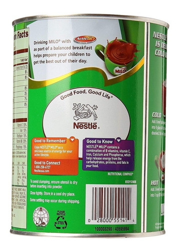 Nestlé Milo Bebida De Malta Mix, Chocolate, 14,1 -ounce