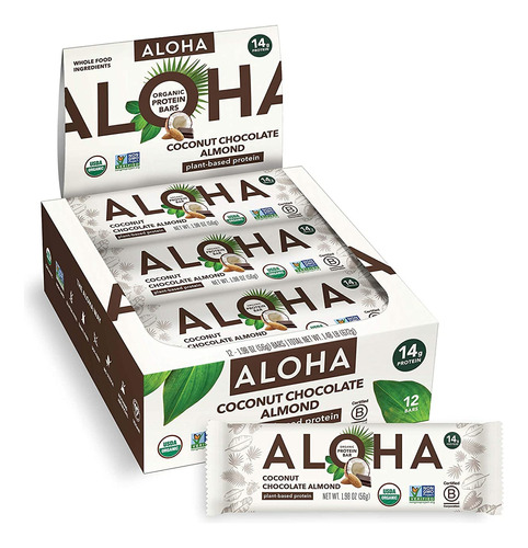 Aloha Barras De Proteinas Organicas A Base De Plantas, Choco