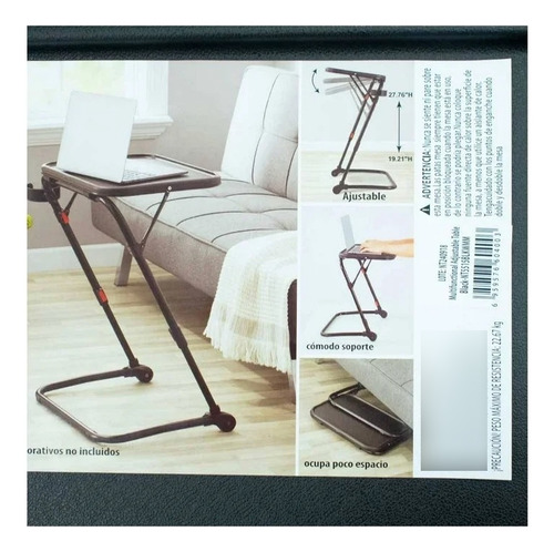 Mesa Soporte Laptop Plegable Portatil Ajustable Porta Vaso
