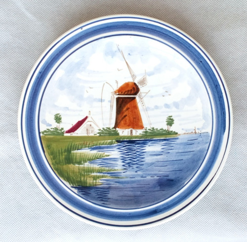 Plato Cerámica Delft Pintado A Mano /de Colección Pd Holland