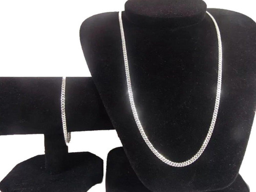 Cordão Italiano Fino Grumet 70 Cm 2,9mm + Pulseira Prata 925