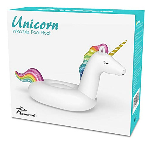 Jasonwell Gran Inflable Unicornio Flotador Flotador De La Pi