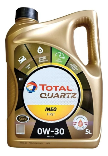 Aceite Total Quartz Ineo 0w30 First Sintetico 5l. L46