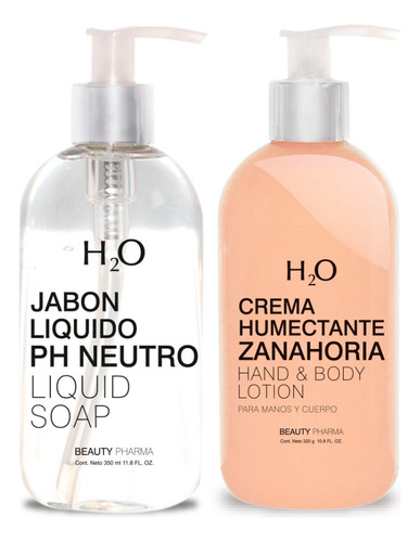 Pack H2o® Jabon Líquido Neutro 350ml + Crema Humectante 320g