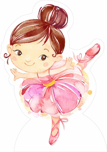 Kit Decoração De Festa Bailarina Aquarela Display De Chão