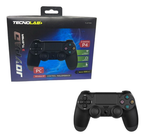 Joystick Gamepad Ps4/pc Tecnolab Bt Negro