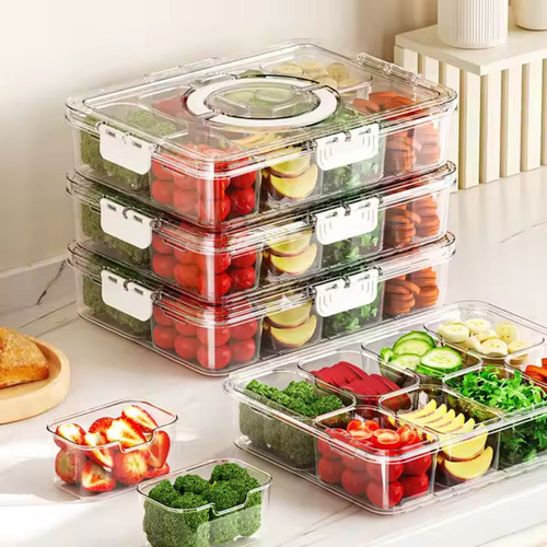 Contenedor Recipiente Hermético, 8 Compartimientos Plásticos