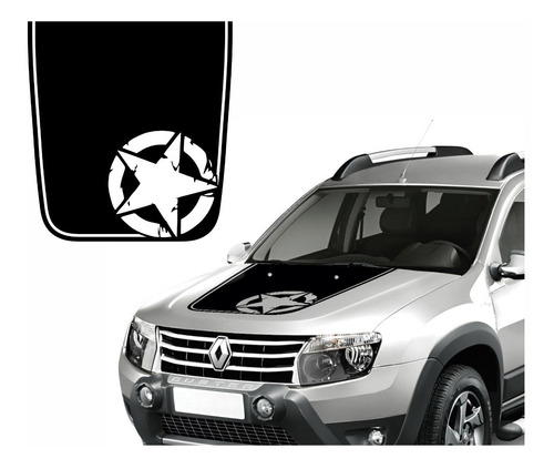 Adesivo Capo Compatível Renault Duster Estrela Militar 025