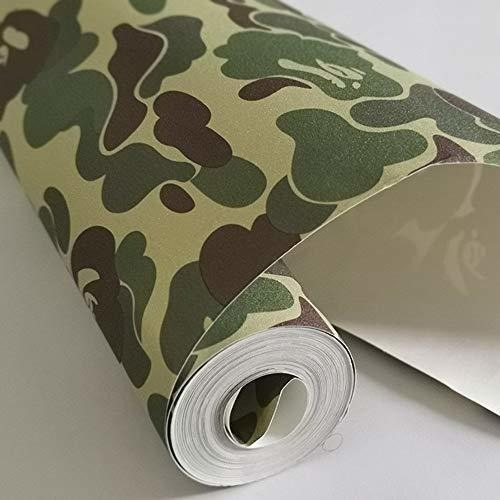 17 7x117 Pulgadas Autoadhesivo Vinyl Green Camuflaje Pa...