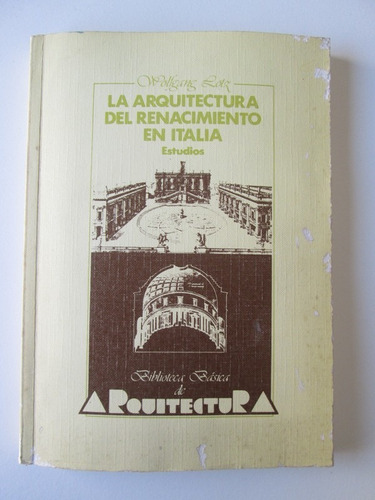 Libro  La Arquitectura Del Renacimiento En Italia 