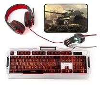 Comprar Kit Gamer Panzer 4 En 1 Teclado + Mouse + Audifono + Pad
