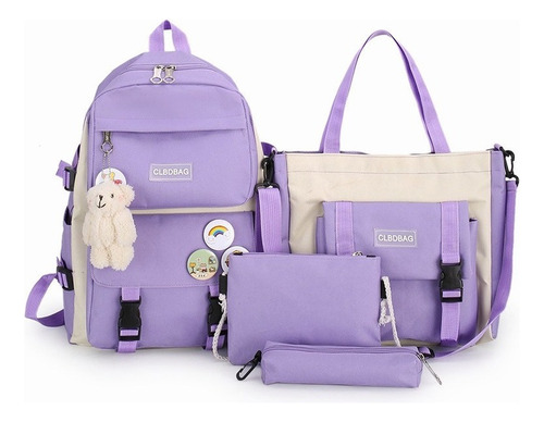 Conjunto Mochila Escolar Infantil Bon