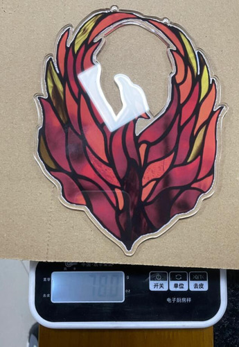 Para Decoración De Vitral De Phoenix, Ventana Con Forma De