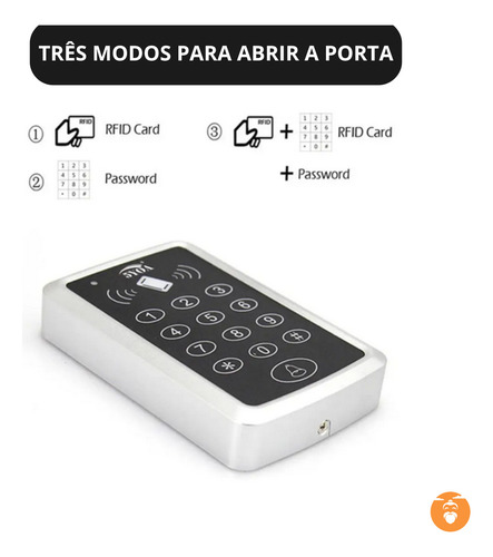Controlador Acesso 1000 Usuários Teclado Rfid 5 Boton Free