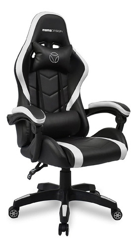 Imagen 3 de 7 de Silla Gamer Momodesign Negra Y Blanca Md-gc009-kw
