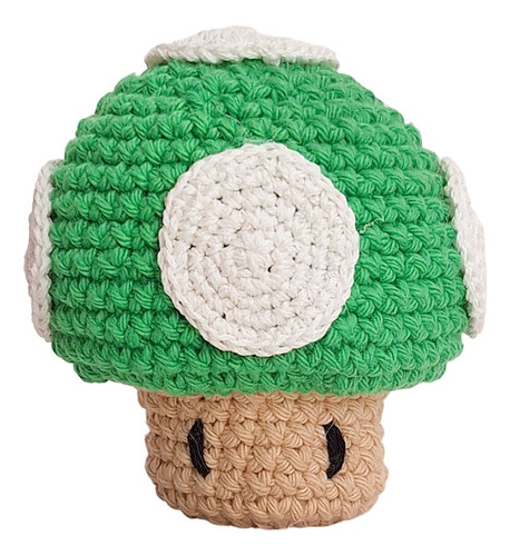 Muñeco Seta Verde De Super Mario Tejido Crochet - Amigurumis