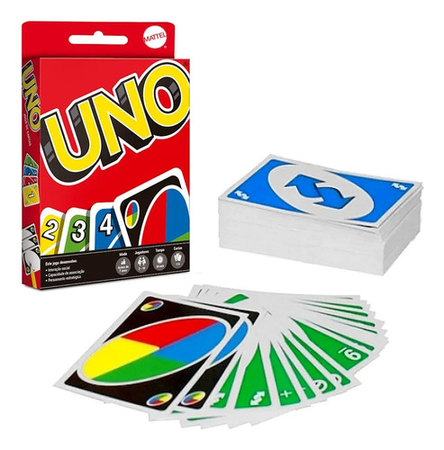 Kit 3 Jogos Baralho Dominó Uno Original Viagem Crianças