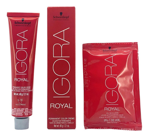 Tinte Igora Royal + 60ml Agua Oxigenada + Guantes