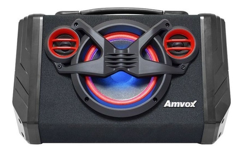 Alto-falante Amvox Aca 110 Black portátil com bluetooth black 110V/220V 