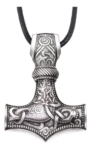 Haquil Viking Mjolnir Collar, Mammen Style Thors Hammer Faux