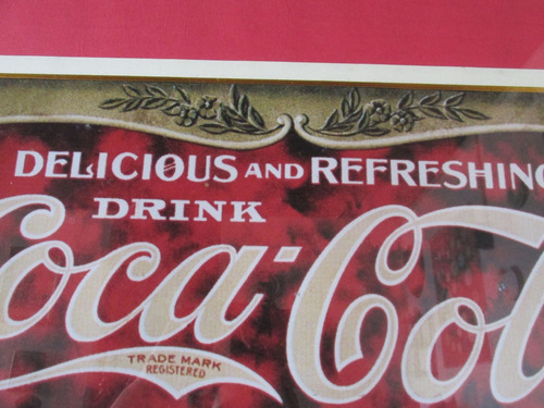 Antiguo Afiche Publicitario Coca Cola Año 1940 Muy Escaso (Usado)