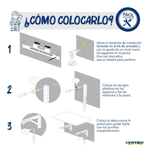 Repisa Plegable Centro Estant 70x45 Cm Home Office