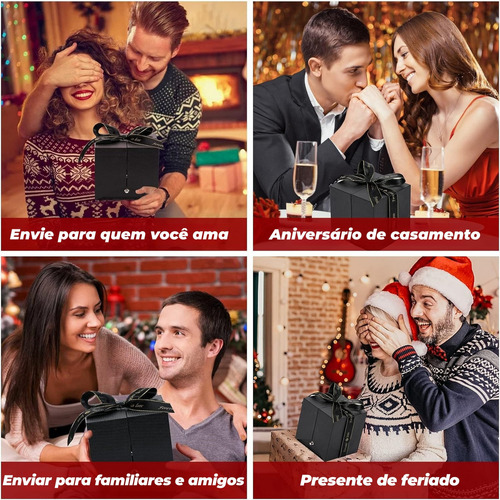 Rosa Eterna Preservada E Colar Feminino Presentes Românticos