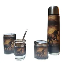 Comprar Set Matero Criollo Kit 5 Componentes Caballos Termo 1 Litro
