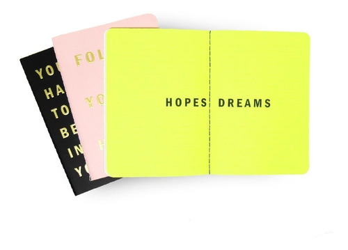 Imagem 5 de 5 de Kit 3 Cadernos Brochura Positividade P Bullet Journal Up4y
