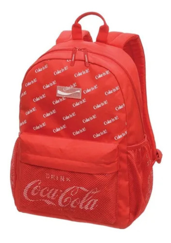 Mochila Escolar Juvenil Costas Reforçada Coca Cola