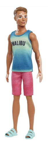 Imagen 2 de 2 de Barbie Fashionista Ken Vitiligo Playera Malibu