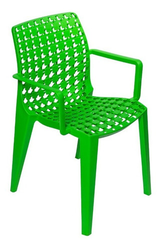 Silla Para Restaurante En Polipropileno Color de la estructura de la silla Verde