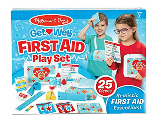 Melissa & Doug Get Well First Aid Kit Play Set (25 Piezas)