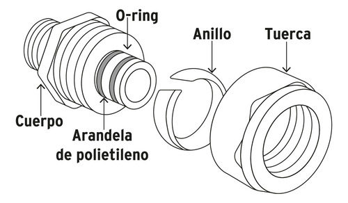 Codo 90° Para Pealpe, 1/2', Foset 45919