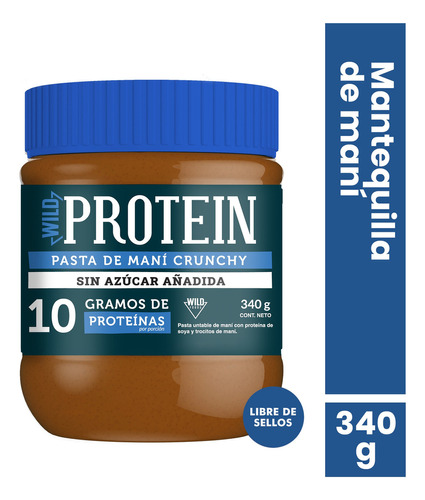 Wild Protein Mantequilla de Maní Crunchy 340 g