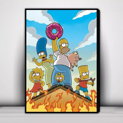 A Pintura De Diamante 5d Cuadro Decorativo Los Simpsons -4