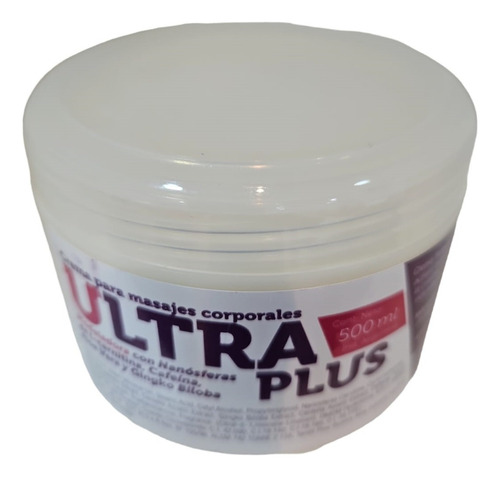 Imagen 2 de 4 de Crema Masajes Corporales Ultra Plus Las Claras 500ml