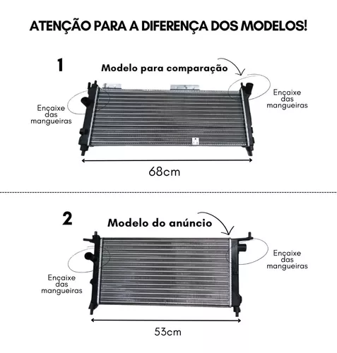 Radiador Chevrolet Corsa 1994 Até 2002 Sem Ar Condicionado Mecânico Corsa  Classic 2003 Até 2010 Sem Ar Condicionado Mecânico - Castelo Auto Peças