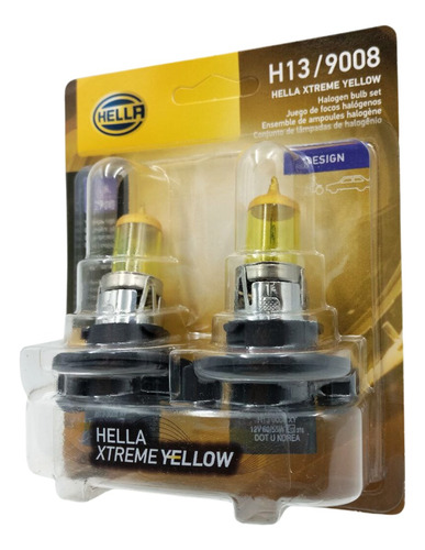Juego Focos Hella H13 Xtreme Yellow 12v. 60/55w 2900 K