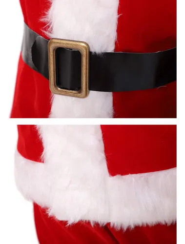 Adomi Traje De Papa Noel De Lujo Para Ninos, 10 Piezas. Disf