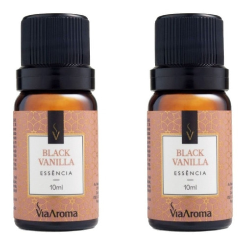 Kit 2x Essência Aromática De Black Vanilla 10ml - Via Aroma