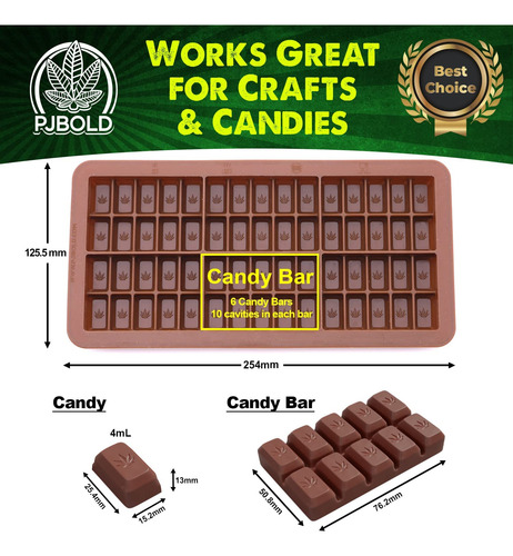 Bandejas De Molde De Silicona Para Caramelos De Barra De ...