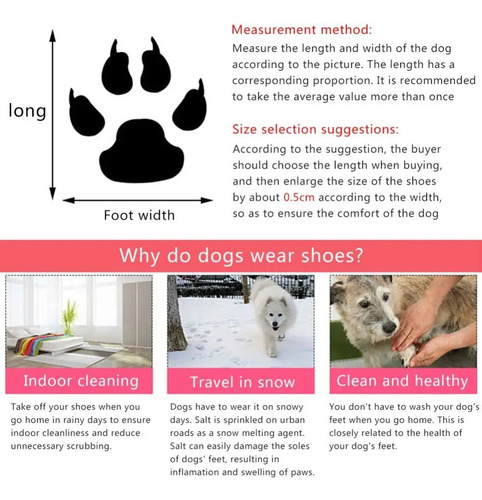 Sapatos Para Animais De Estimação, 4 Unidades/conjunto De Bo