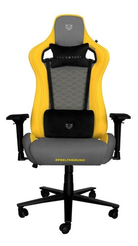Silla Gamer Balam Rush Br-932875 Hasta 150kg Gris/amaril /v