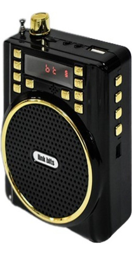 Bocina Bletooth Radio Y Microfono Entrada Sd Usb 3puLG 4 Pz Color Negro