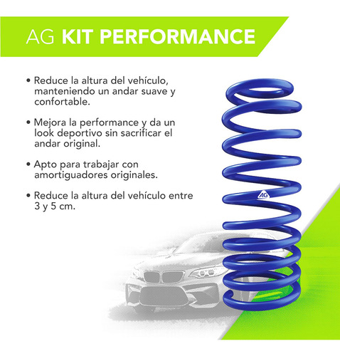Imagen 2 de 6 de Resortes Ag Kit Deportivos Chevrolet Cavalier 2018+